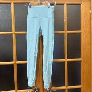 Lululemon leggings, aqua, size 6